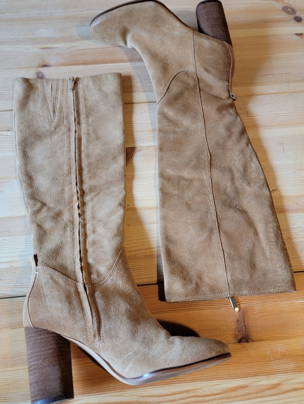 Tall Knee-High Camelia Boots in Tan Size 7 From Sam Edelman